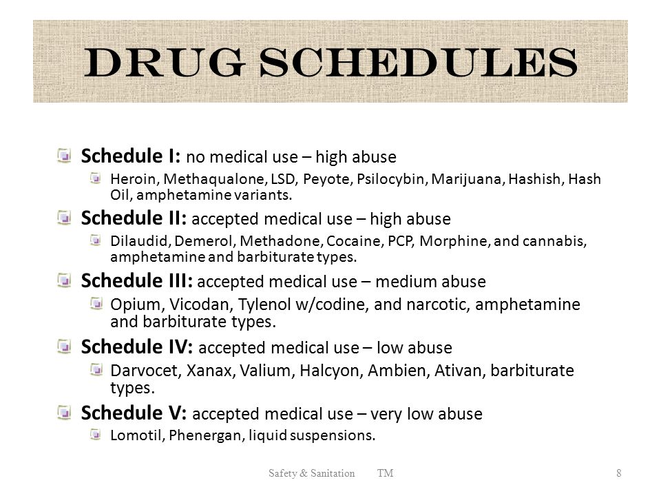valium schedule ii drugs pcp